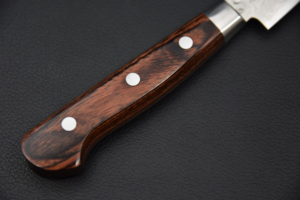 Hitohira Imojiya ST Tsuchime Damascus Paring Mahogany Imitation  (Yo)