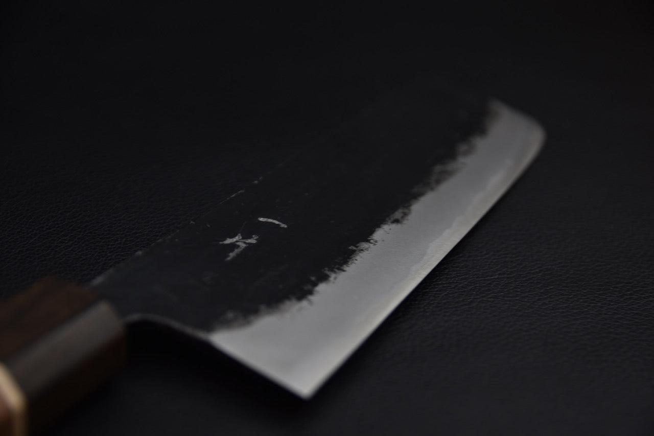 Hitohira Aogami #1 Kurouchi Nakiri 165mm Noyer