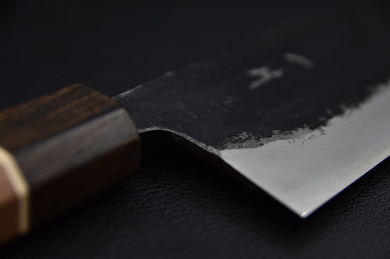 Hitohira Aogami #1 Kurouchi Nakiri 165mm Noyer