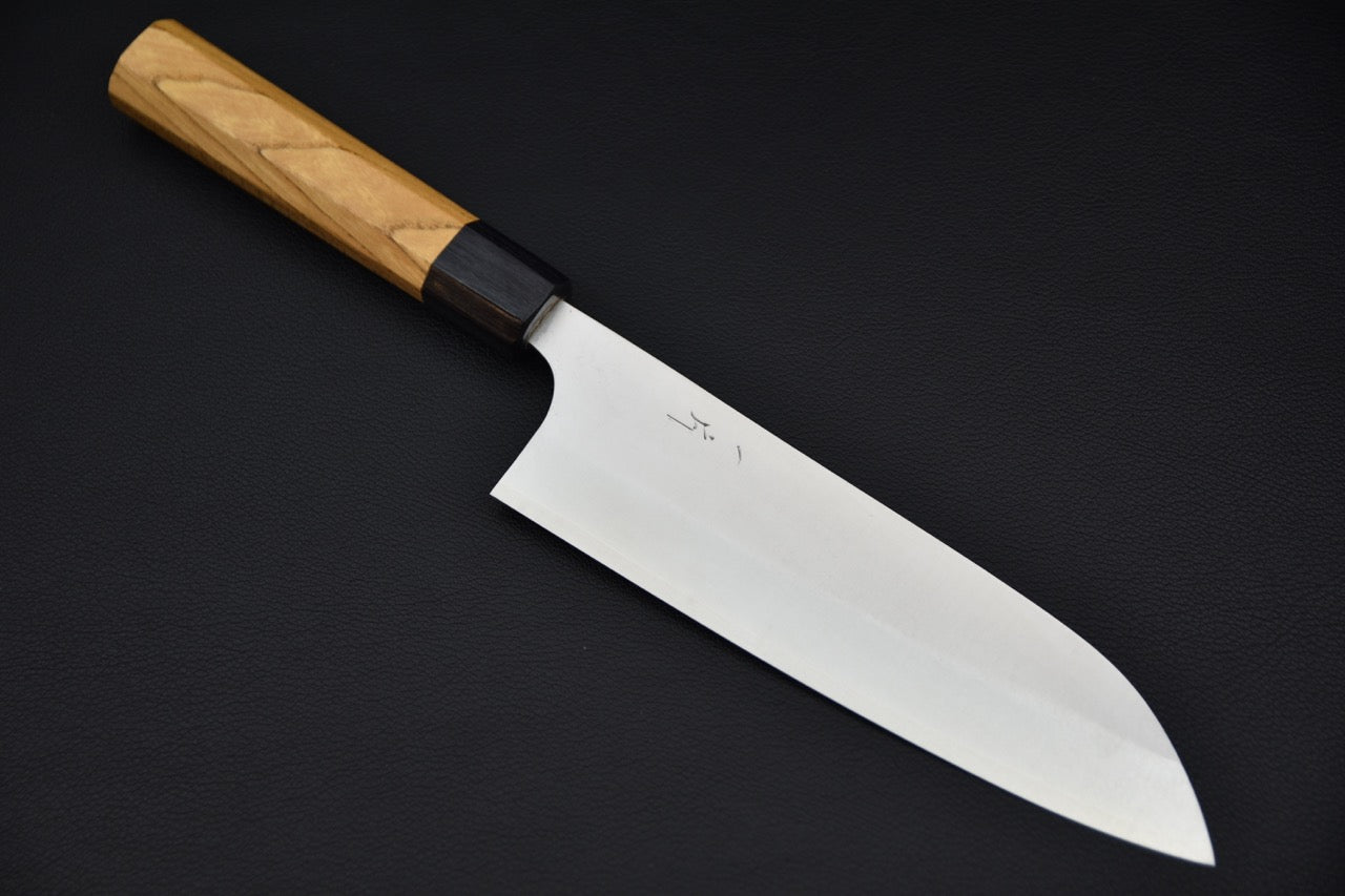 Hitohira Echizen SG2 Santoku 180mm Keyaki Zelkova