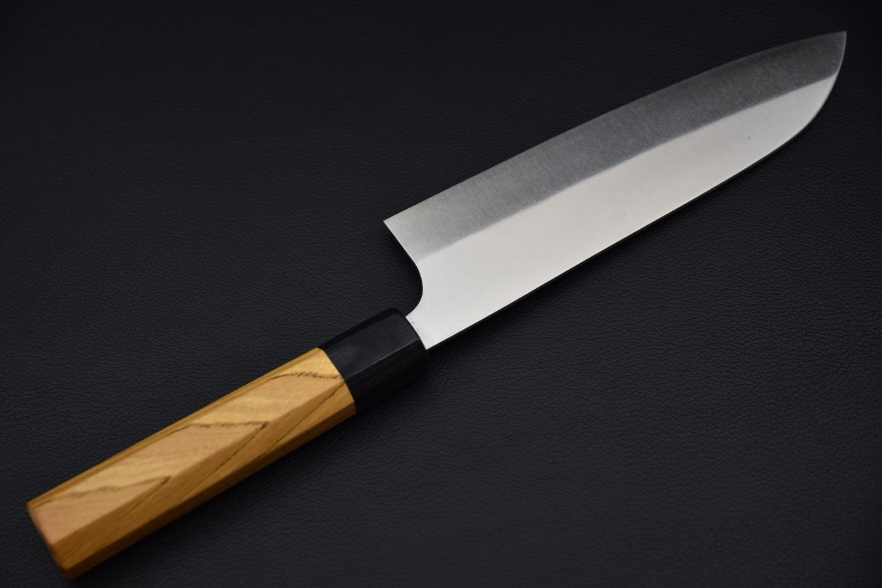 Hitohira Echizen SG2 Santoku 180mm Keyaki Zelkova