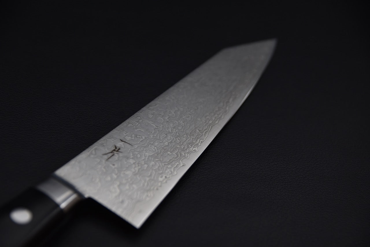 Hitohira FJ SG2 Nickel Damascus White Kiritsuke Gyuto 210mm Linen Micarta