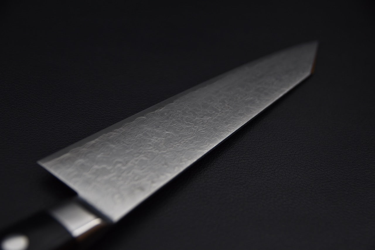 Hitohira FJ SG2 Nickel Damascus White Kiritsuke Gyuto 210mm Linen Micarta