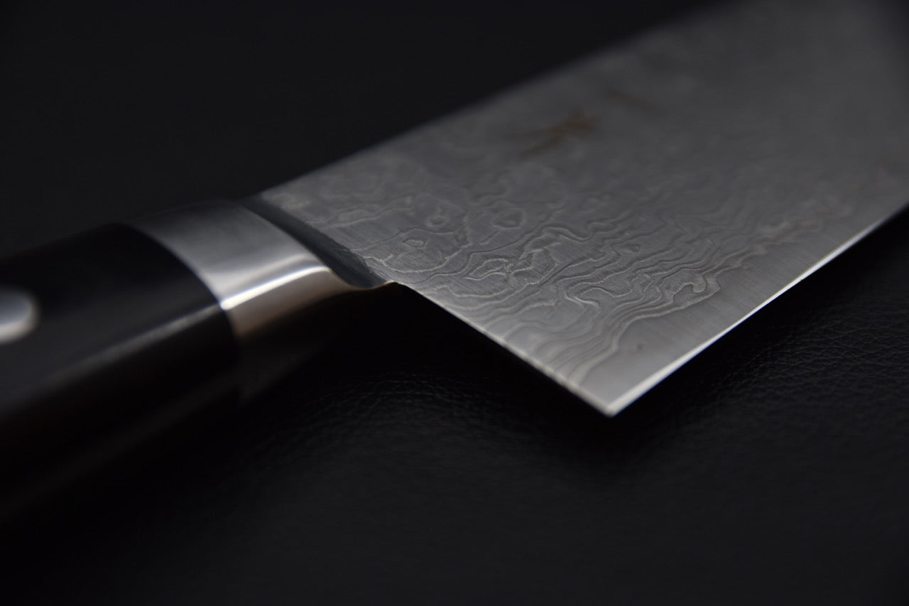 Hitohira FJ SG2 Nickel Damascus White Kiritsuke Gyuto 210mm Linen Micarta