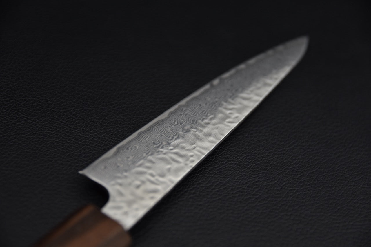 Hitohira Futana Inox Tsuchime Damascus Petty 135mm Cerisier