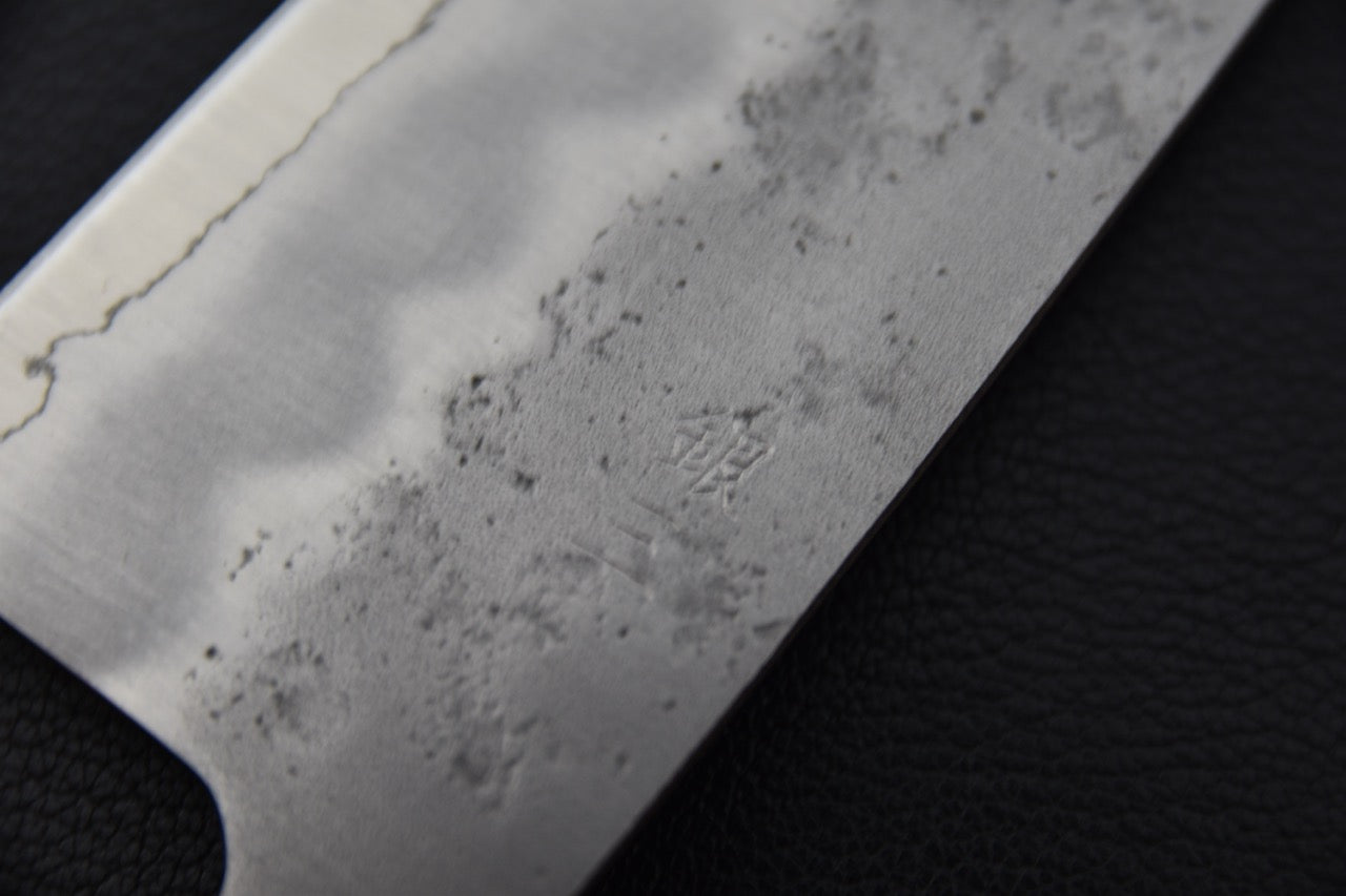 Manche wa octogonal en bois de keyaki du couteau japonais santoku Hitohira