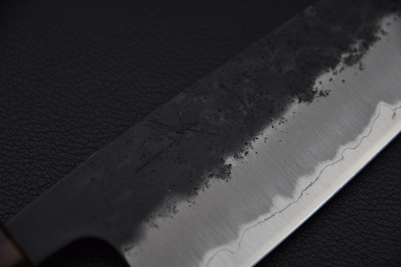 Hitohira Futana SB Kuro Nashiji Santoku 170mm Cerisier