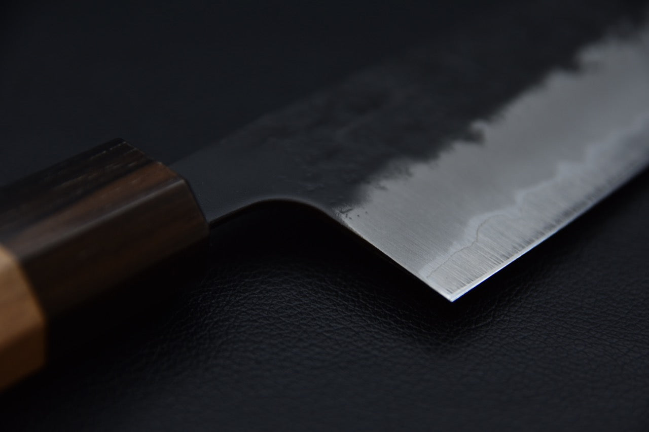 Hitohira Futana SB Kuro Nashiji Santoku 170mm Cerisier