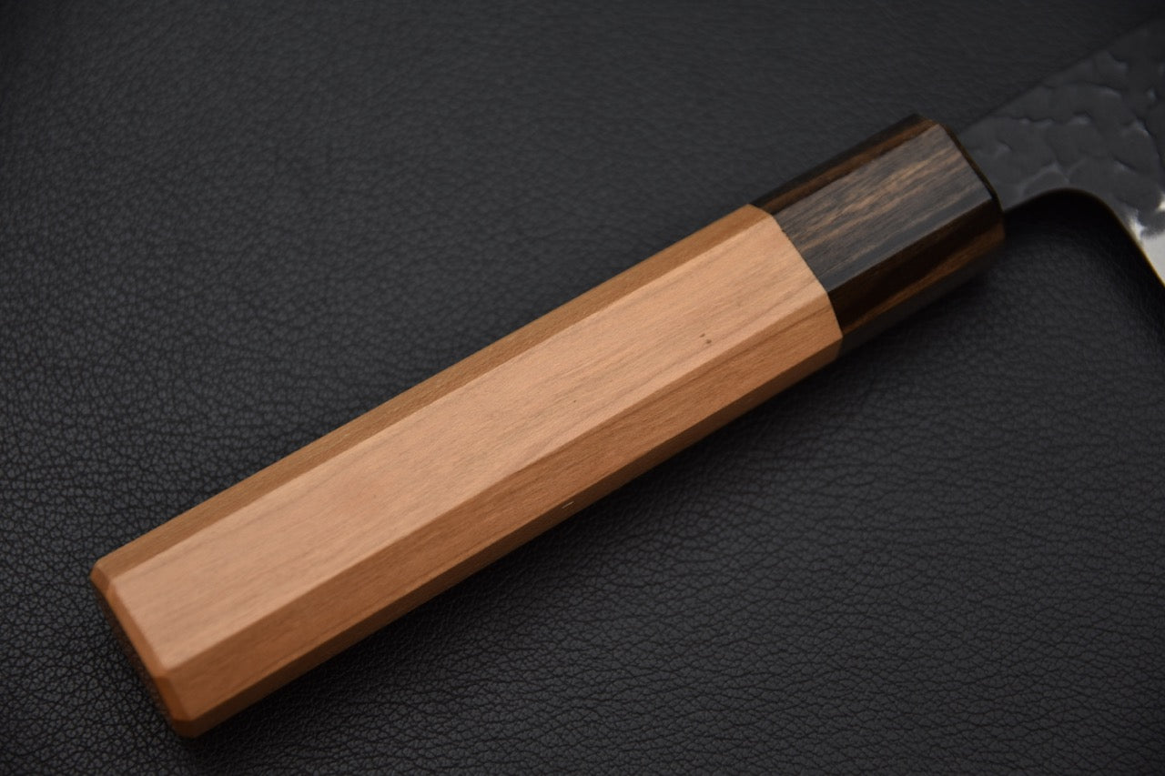 Manche octogonal en bois de cerisier japonais et virole en ébène