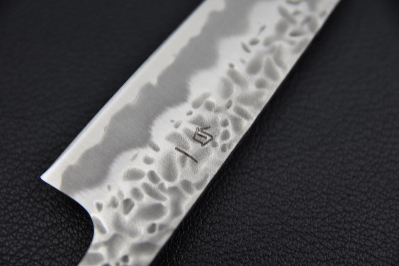 Hitohira Futana Shirogami #1 Migaki Tsuchime Petty 135mm Ébène