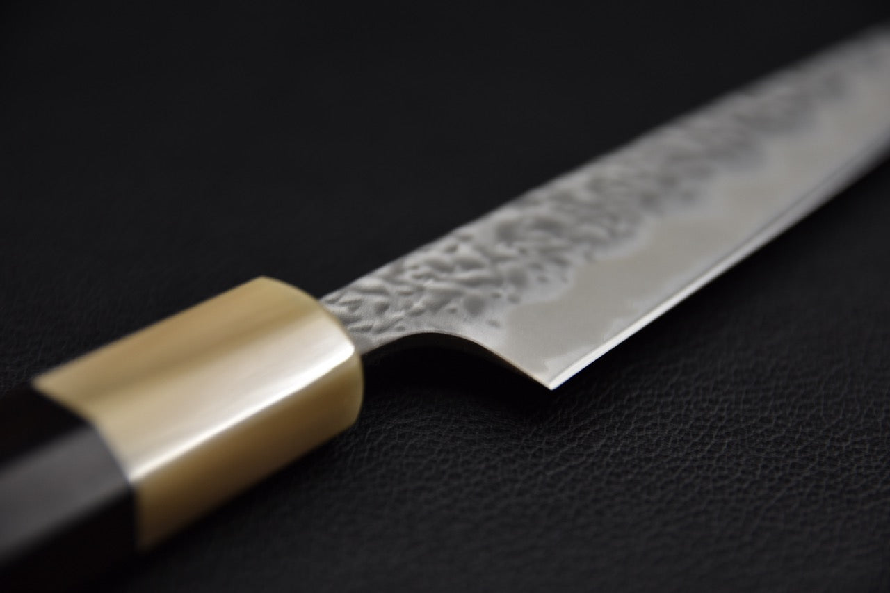 Hitohira Futana Shirogami #1 Migaki Tsuchime Petty 135mm Ébène