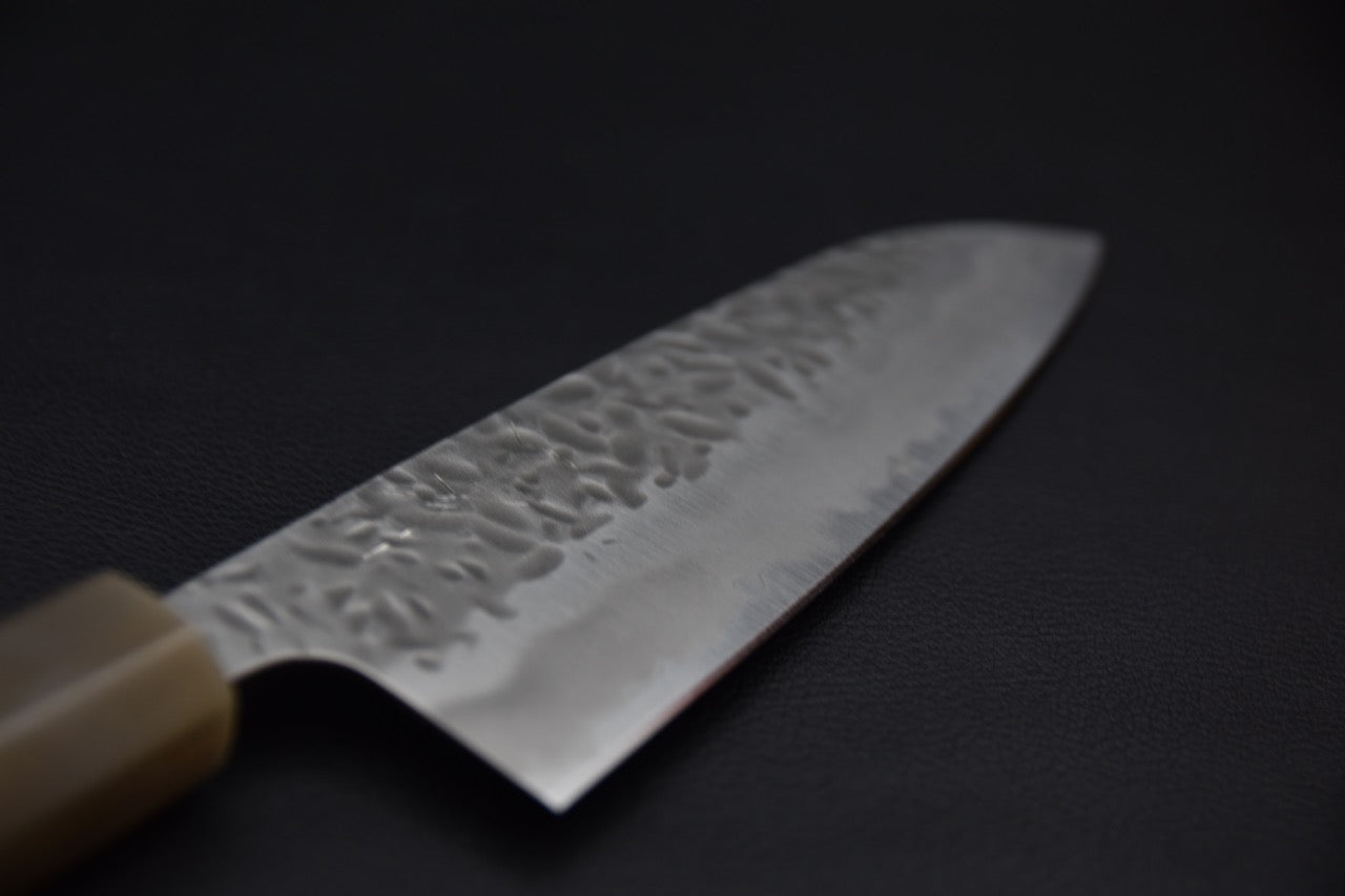 Hitohira Futana Shirogami #1 Tsuchime Santoku 170mm Ébène