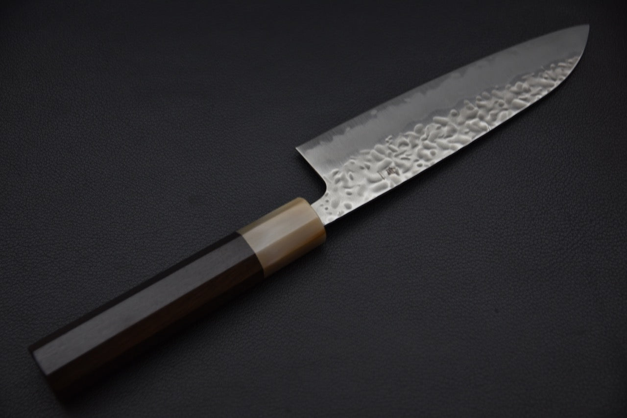 Hitohira Futana Shirogami #1 Tsuchime Santoku 170mm Ébène