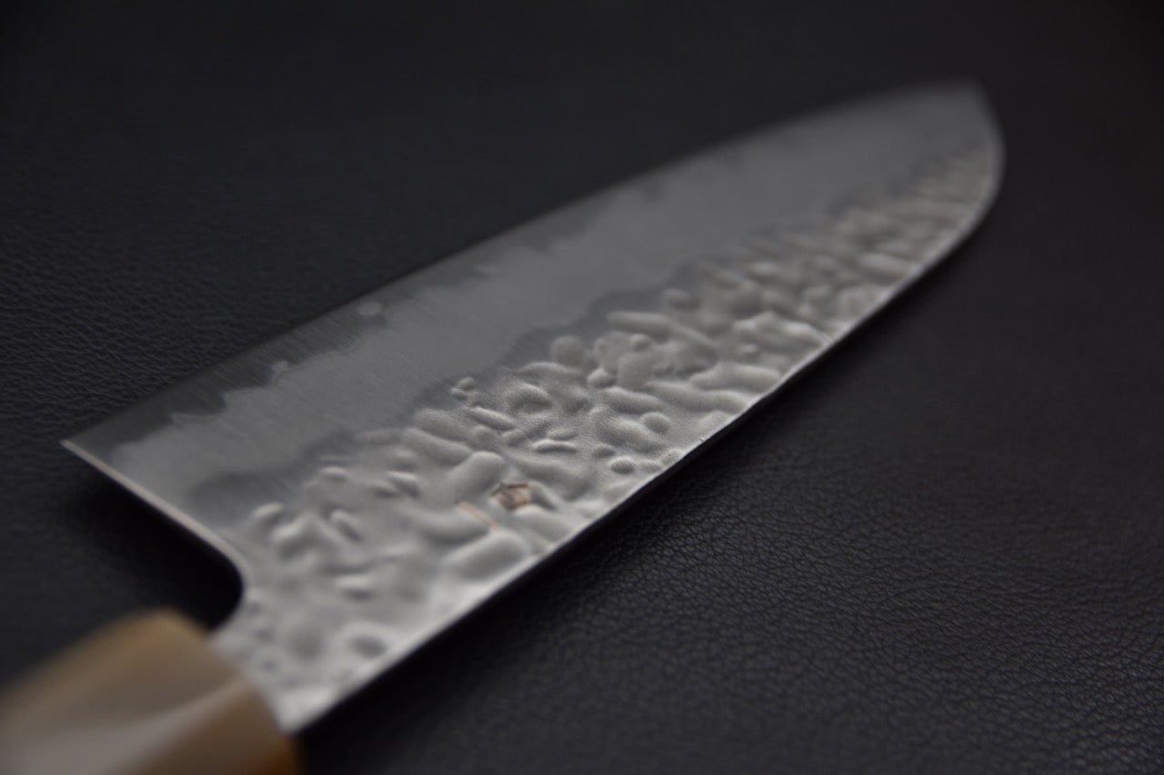 Hitohira Futana Shirogami #1 Tsuchime Santoku 170mm Ébène