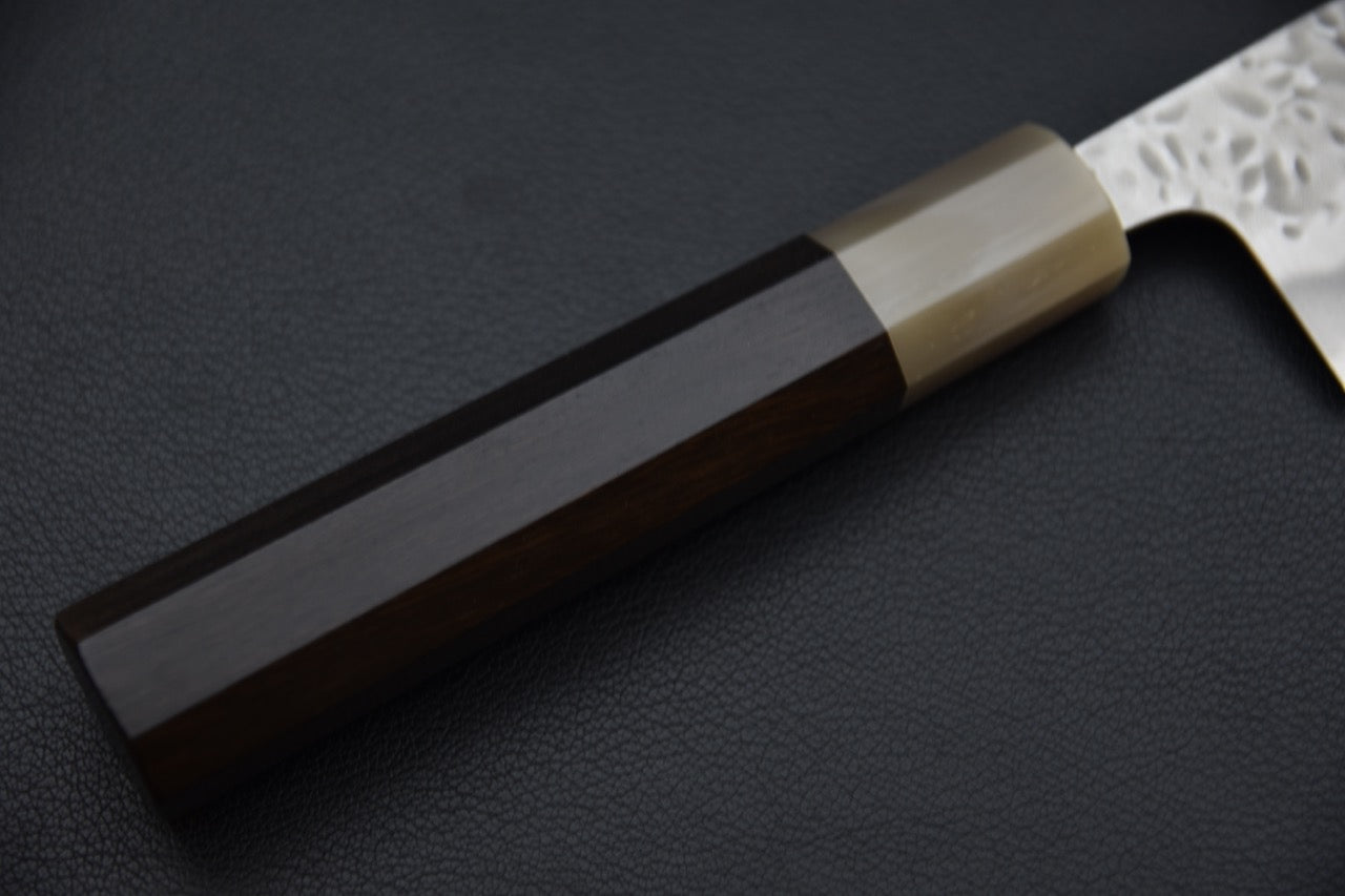 Hitohira Futana Shirogami #1 Tsuchime Santoku 170mm Ébène