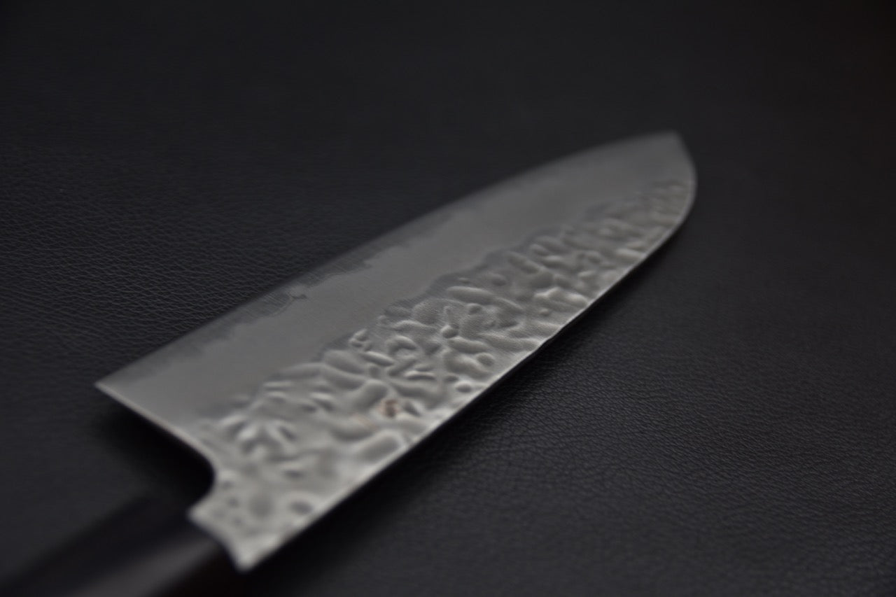 Hitohira Futana Shirogami #1 Tsuchime Santoku 170mm Noyer