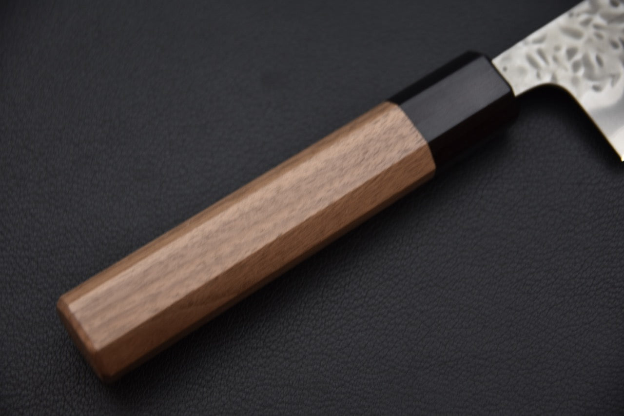 Hitohira Futana Shirogami #1 Tsuchime Santoku 170mm Noyer