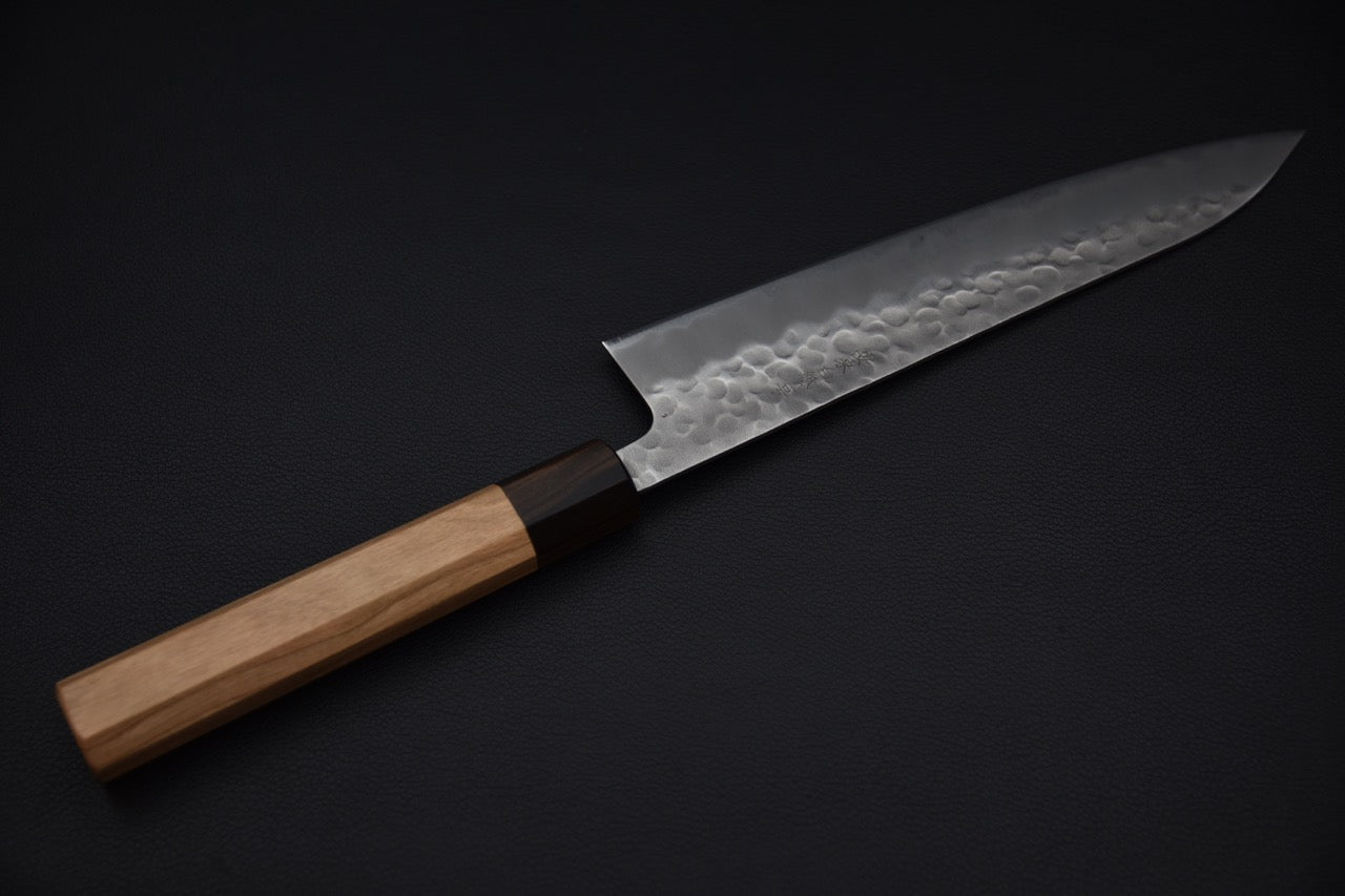 Hitohira Futana Shirogami #2 Migaki Tsuchime Gyuto 210mm Cerisier