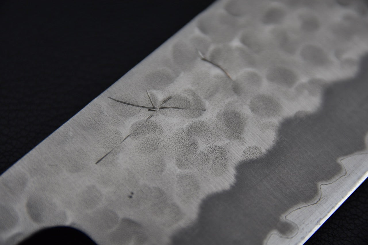 Hitohira Futana Shirogami #2 Migaki Tsuchime Nakiri 165mm Cherry