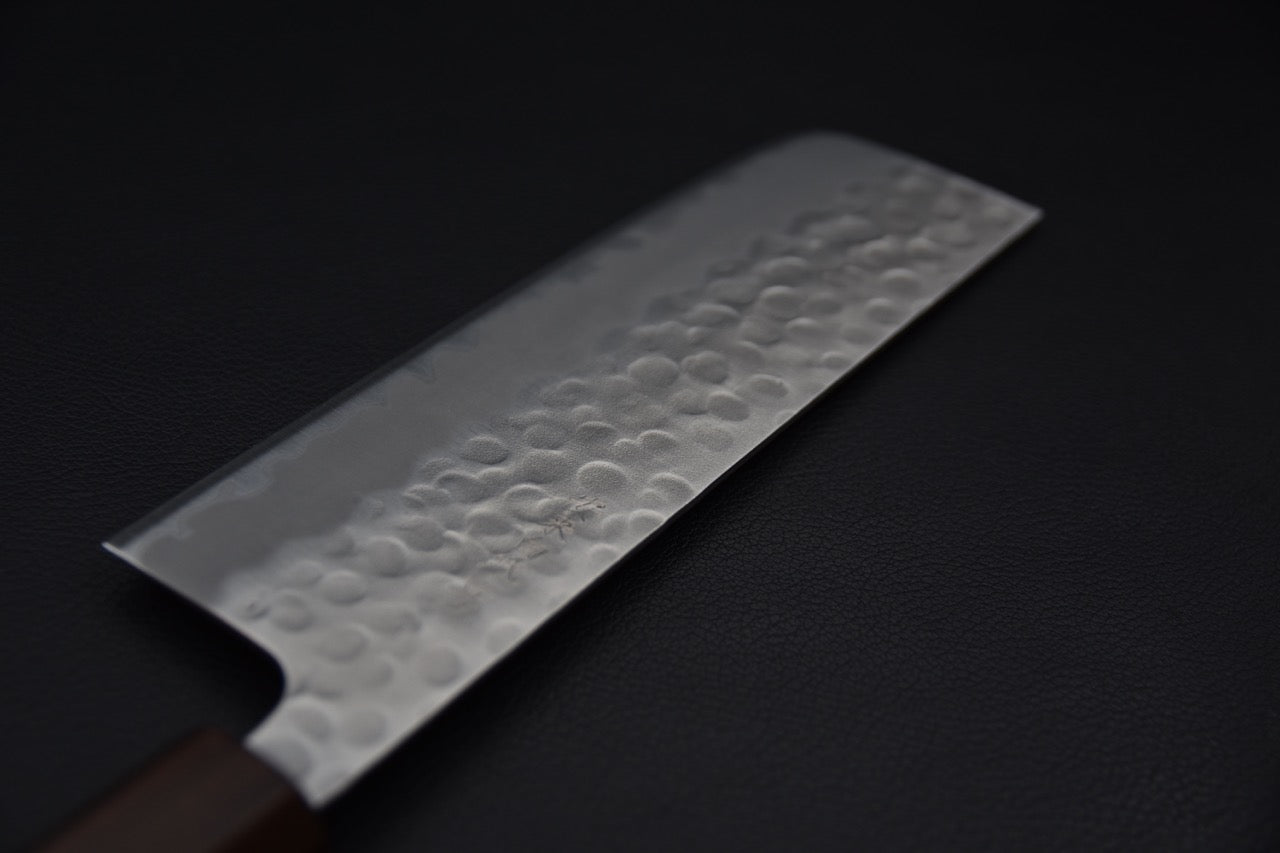 Hitohira Futana Shirogami #2 Migaki Tsuchime Nakiri 165mm Cherry