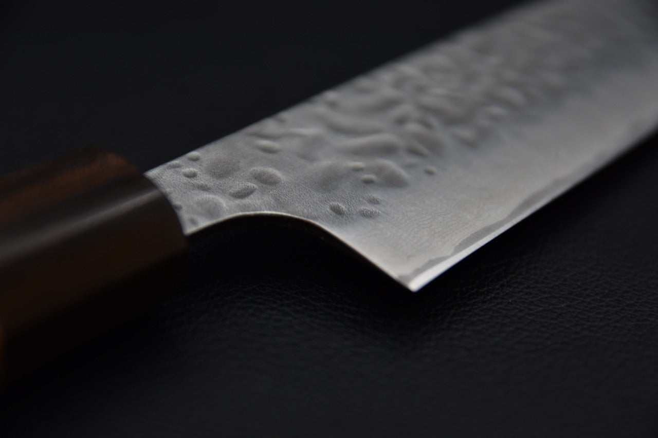 Hitohira Futana Stainless Tsuchime Damascus Sujihiki 270mm Cerisier