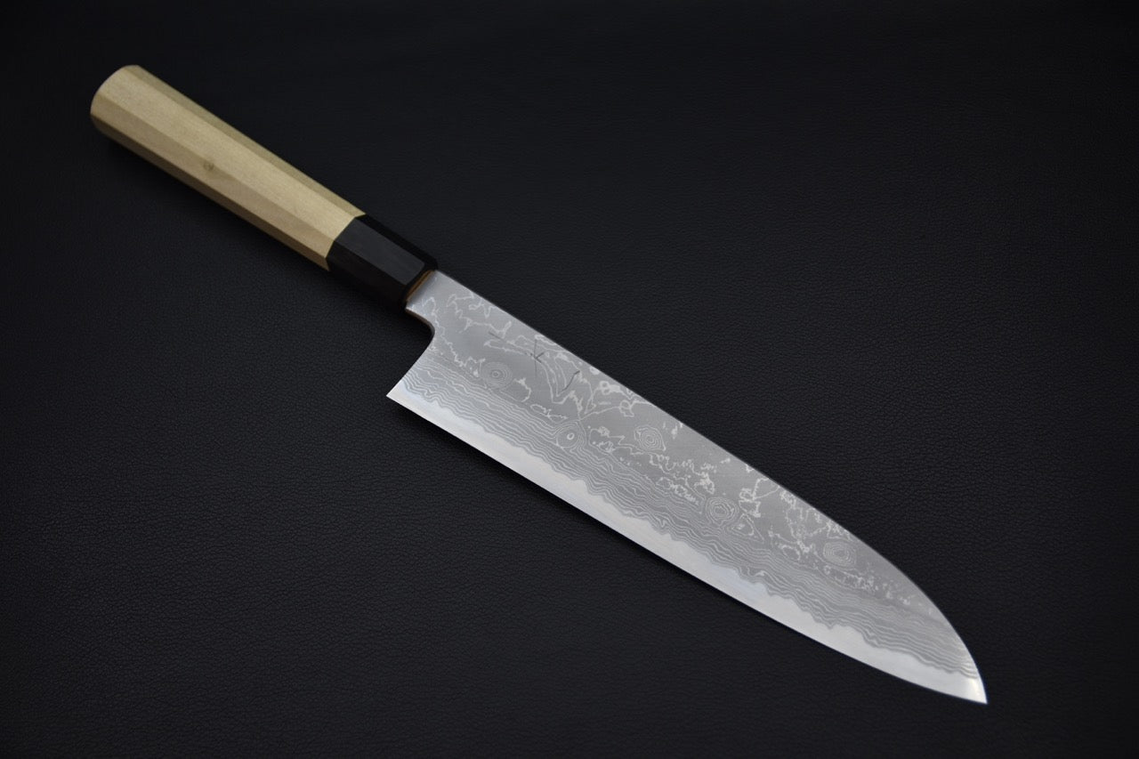 Hitohira Gorobei Kyuzo Shirogami #2 Damascus Gyuto 240mm Ho