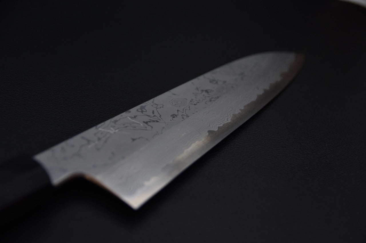 Hitohira Gorobei Kyuzo Shirogami #2 Damascus Gyuto 240mm Ho