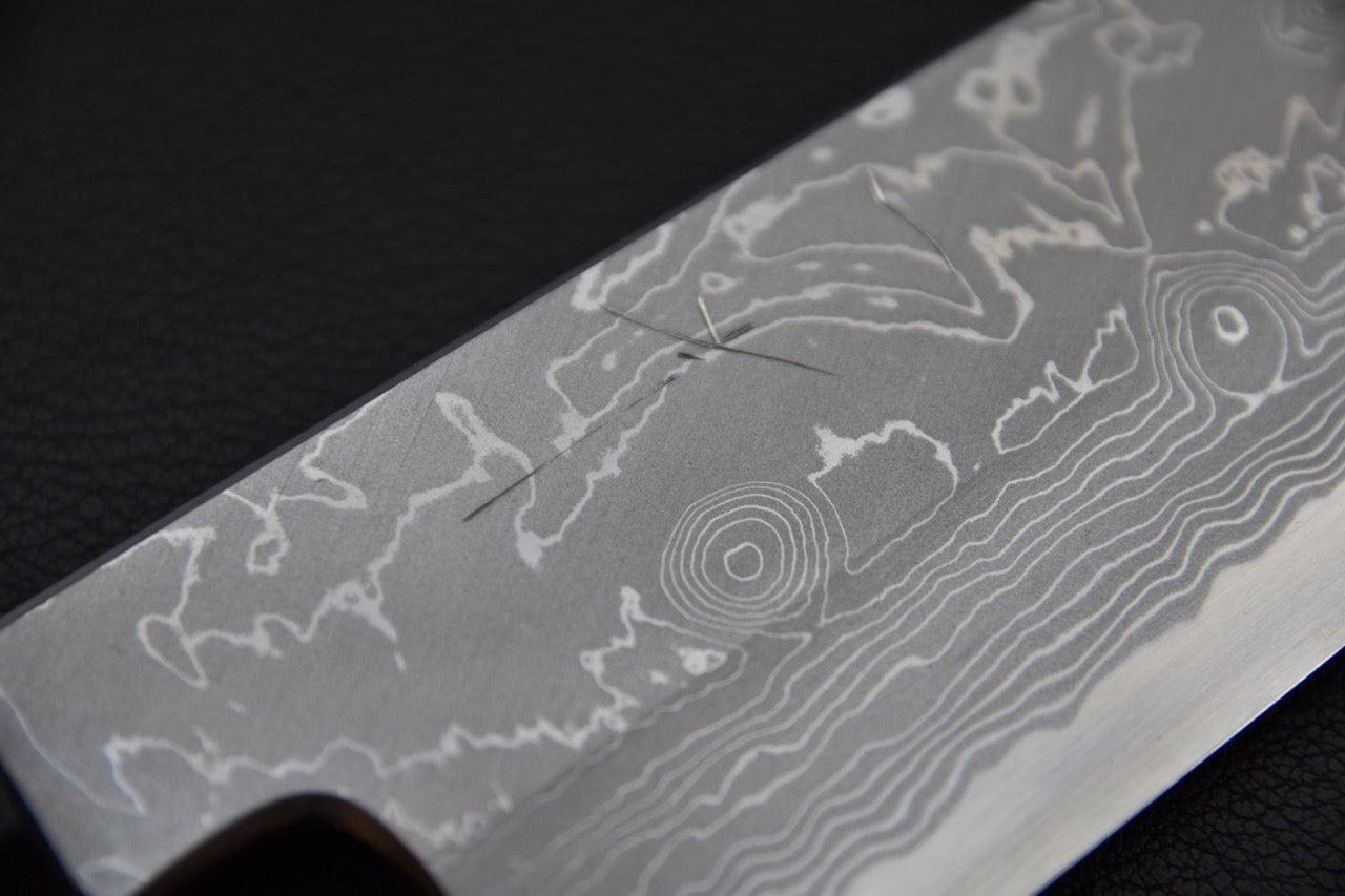 Hitohira Gorobei Kyuzo Shirogami #2 Damascus Gyuto 240mm Ho