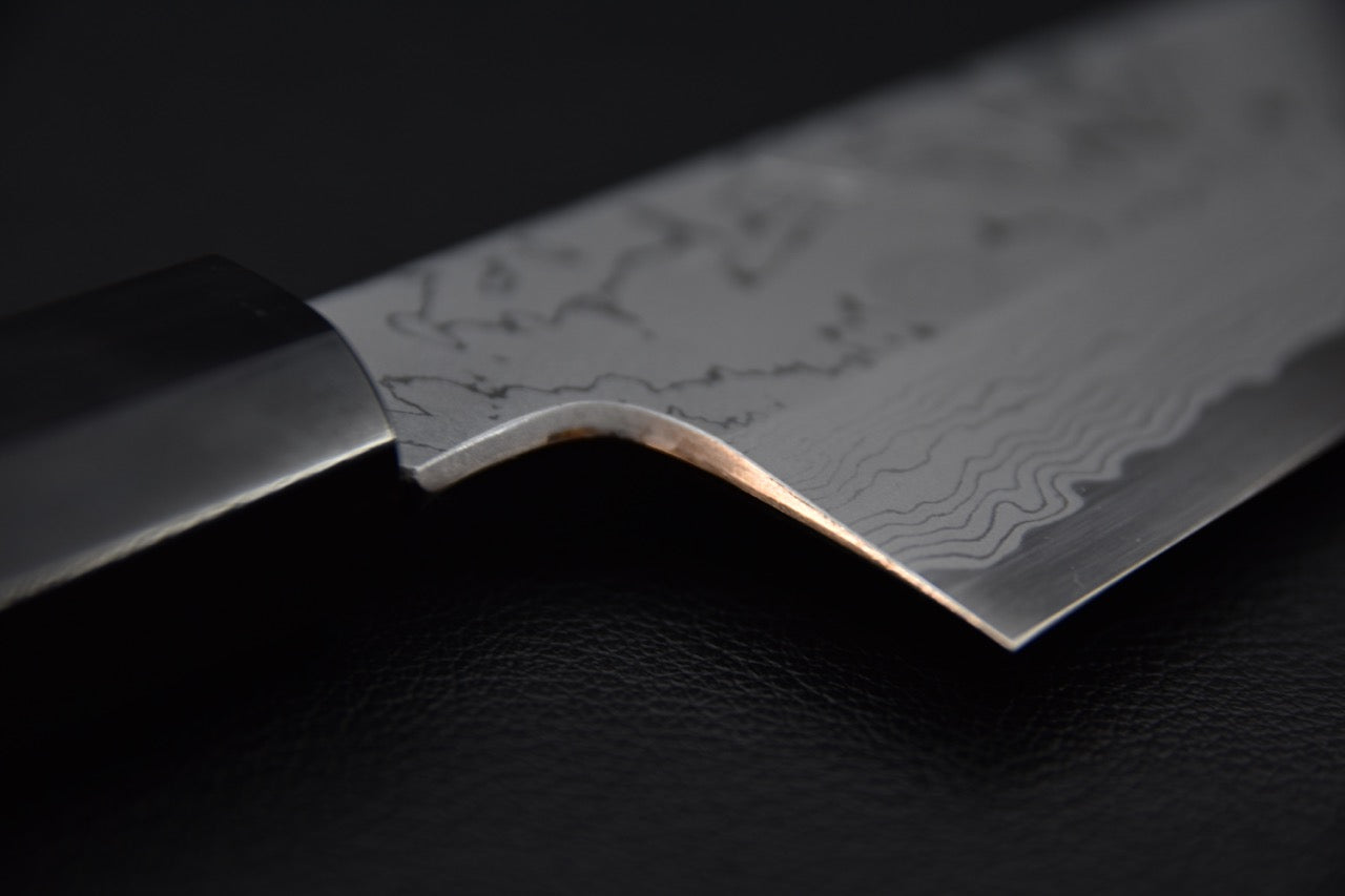 Hitohira Gorobei Kyuzo Shirogami #2 Damascus Gyuto 240mm Ho