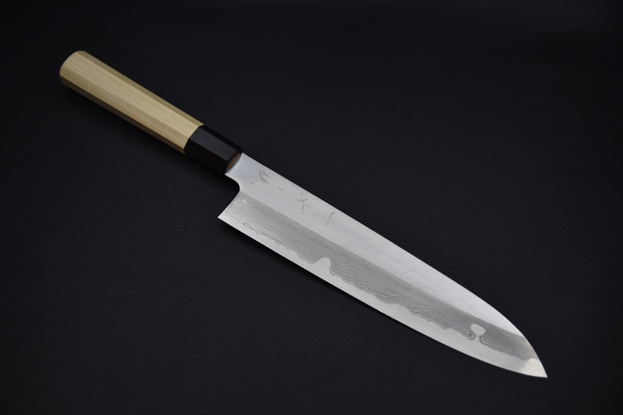 Hitohira Gorobei Ren Shirogami #2 Damascus Gyuto 240mm Ho