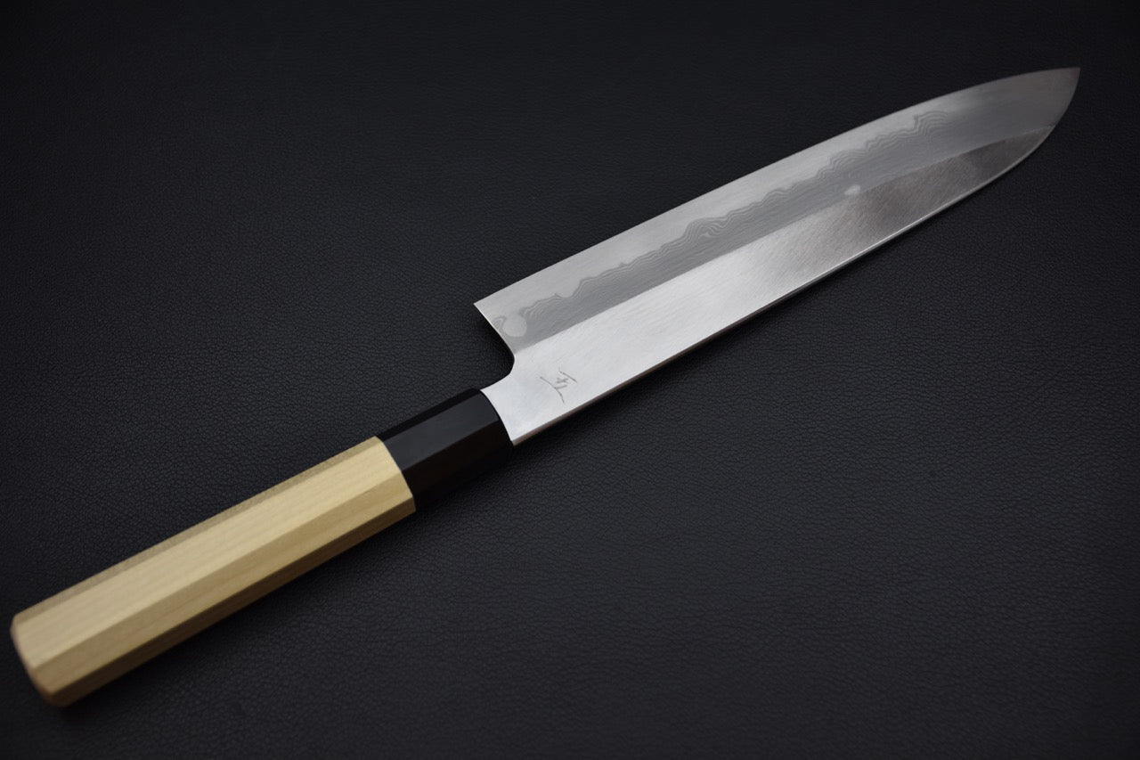 Hitohira Gorobei Ren Shirogami #2 Damascus Gyuto 240mm Ho