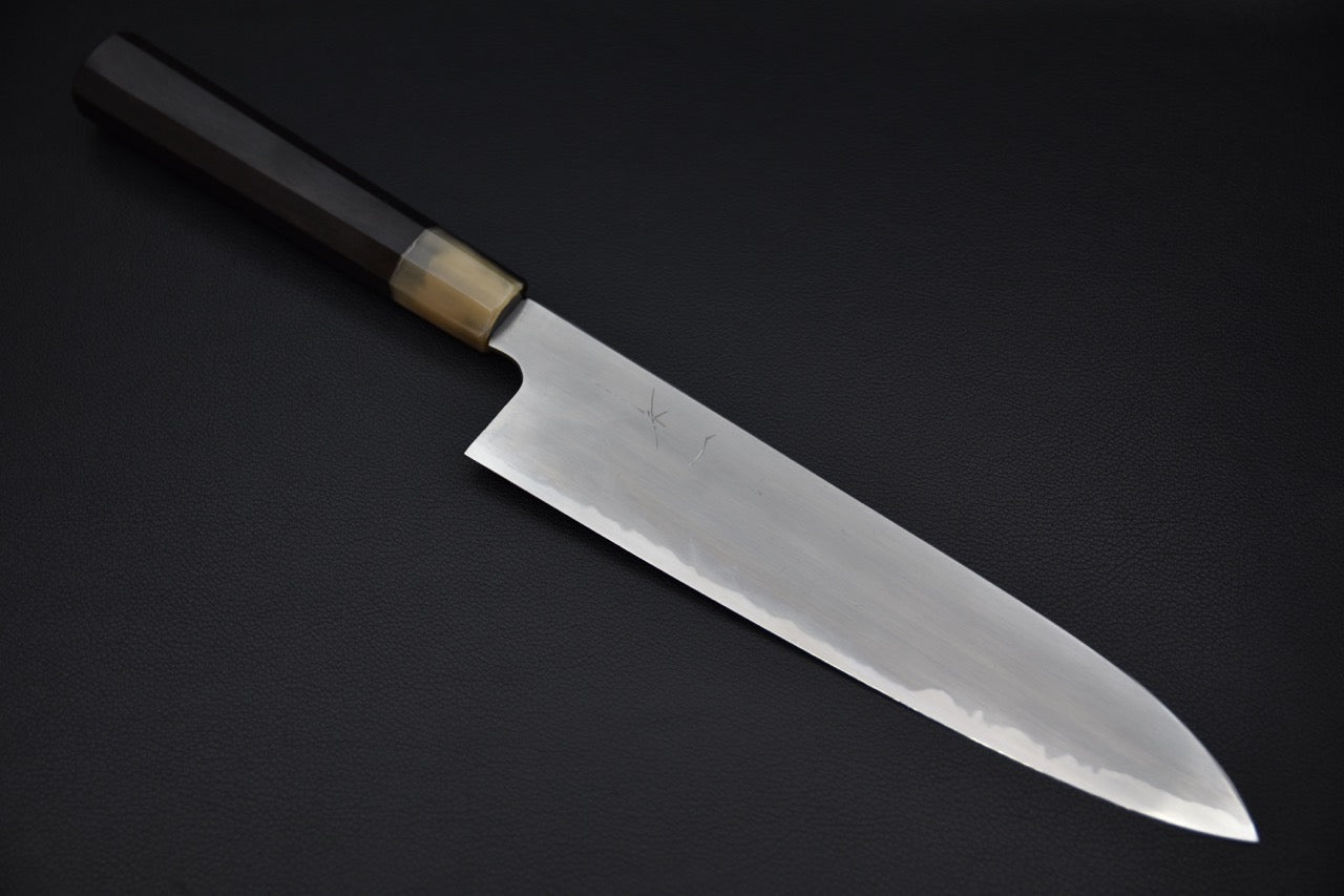 Hitohira Gorobei Rikichi Aogami #2 Kasumi Gyuto 240mm Ébène