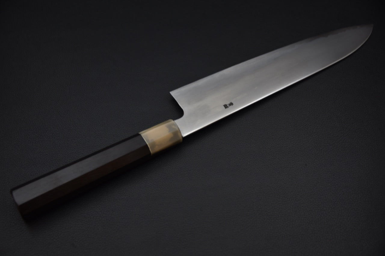 Hitohira Gorobei Rikichi Aogami #2 Kasumi Gyuto 240mm Ébène