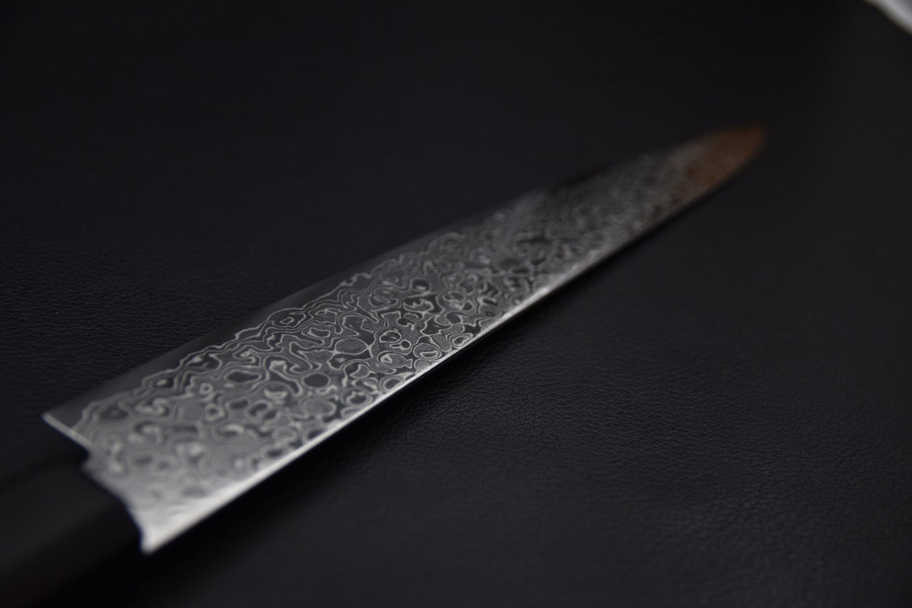 Hitohira HG Damascus Sujihiki 240mm Bois de Rose