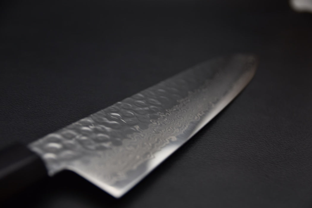 Hitohira HG Tsuchime Damascus Gyuto 210mm Walnut