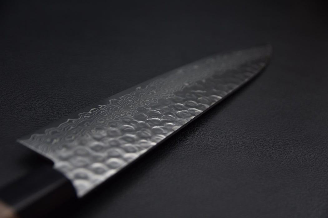 Hitohira HG Tsuchime Damascus Gyuto 210mm Walnut