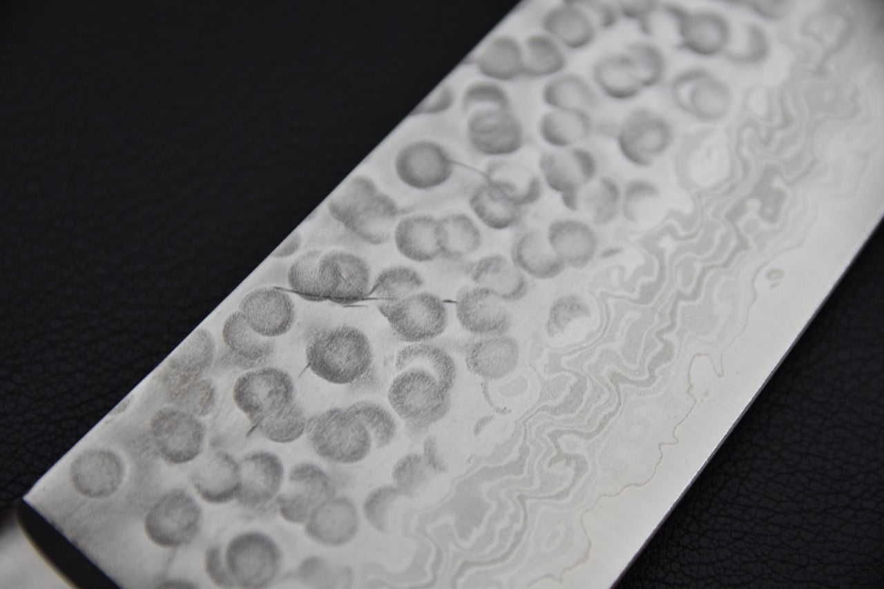 Hitohira HG Tsuchime Damascus Gyuto 240mm Mahogany Imitation