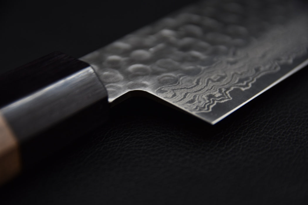 Hitohira HG Tsuchime Damascus Nakiri 160mm Noyer