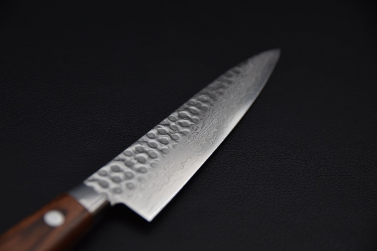 Hitohira HG Tsuchime Damascus Petty 140mm Imitation Acajou
