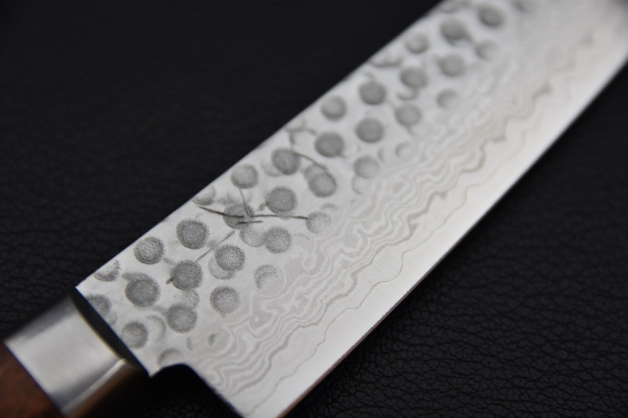 Hitohira HG Tsuchime Damascus Petty 140mm Imitation Acajou