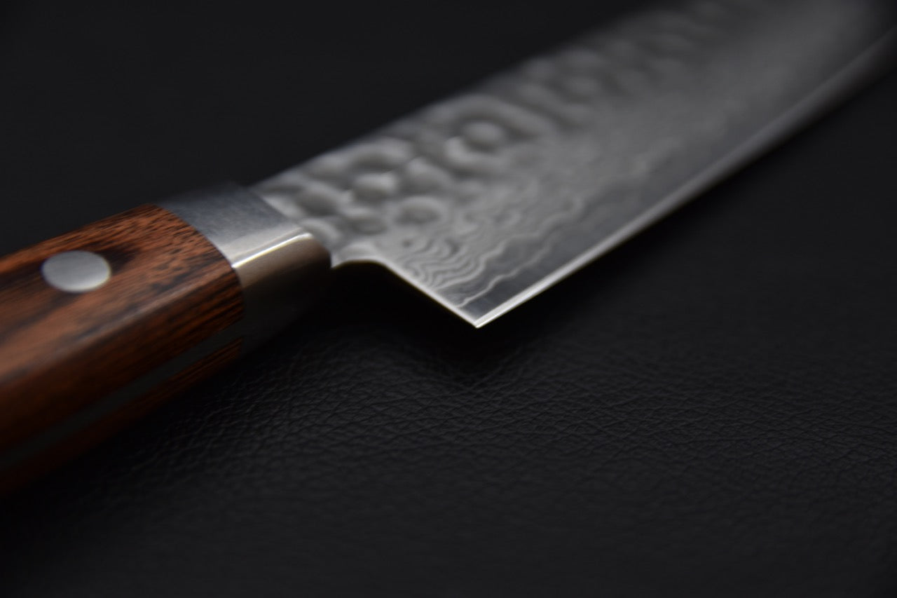 Hitohira HG Tsuchime Damascus Petty 140mm Imitation Acajou