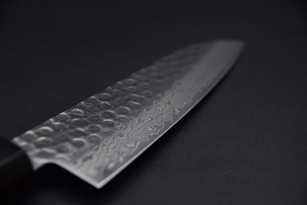 Hitohira HG Tsuchime Damascus Santoku Walnut