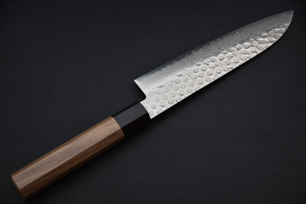 Hitohira HG Tsuchime Damascus Santoku Walnut