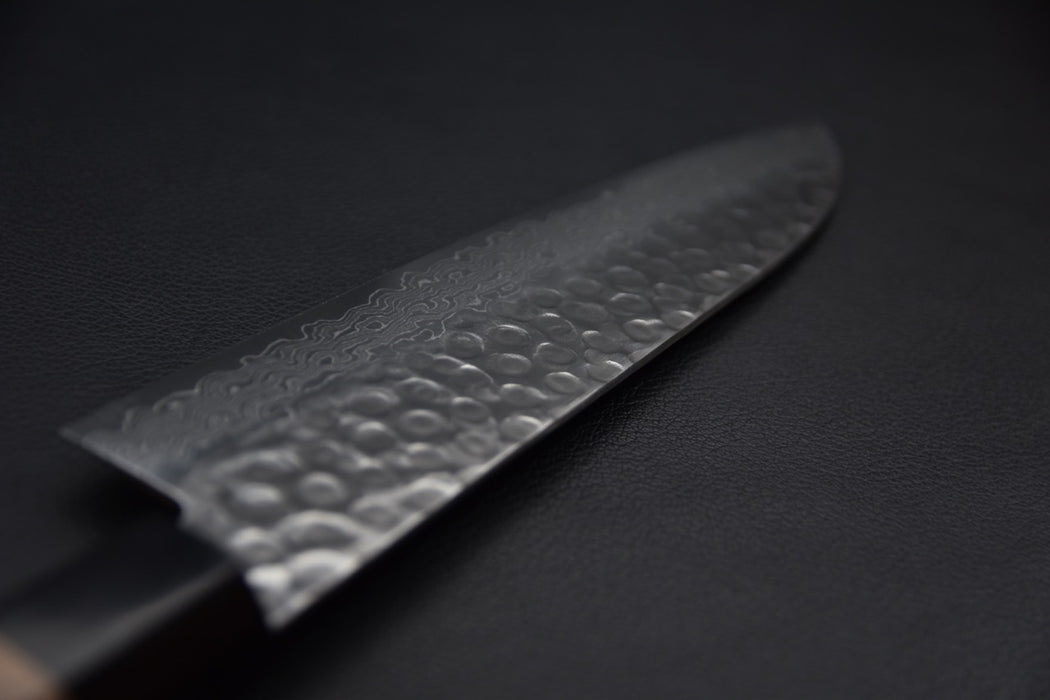 Hitohira HG Tsuchime Damascus Santoku Walnut