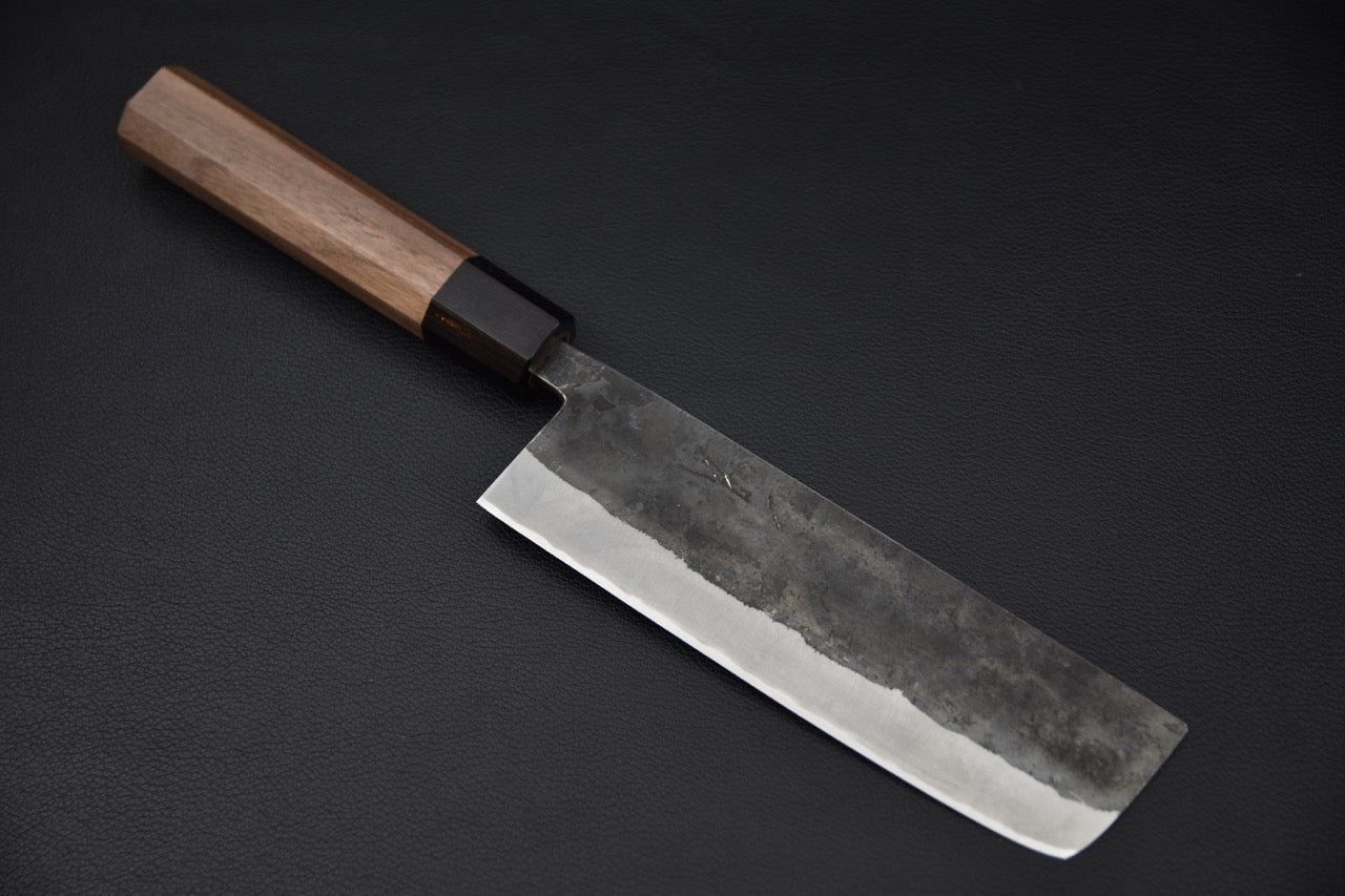Hitohira Harima Forged Aogami #2 Kurouchi Nakiri Walnut