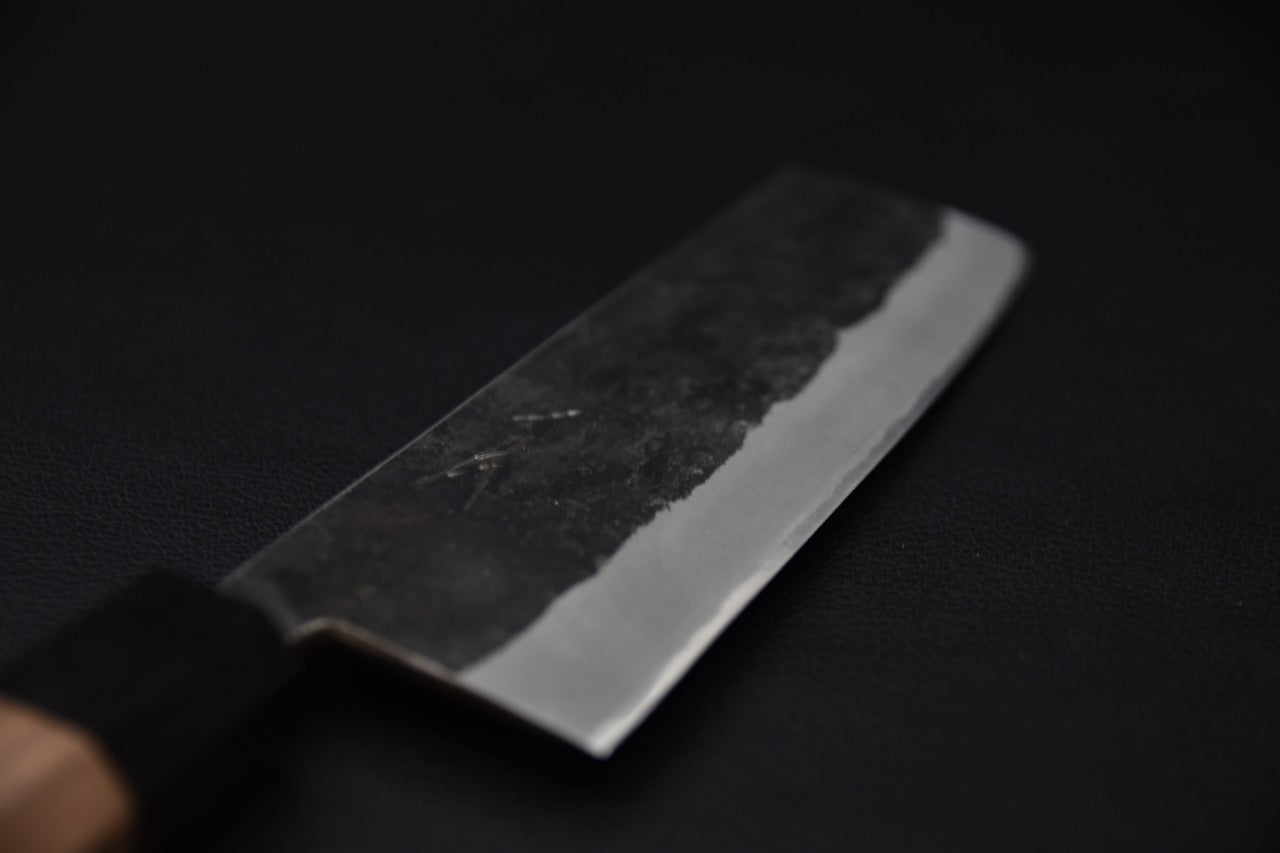 Hitohira Harima Forged Aogami #2 Kurouchi Nakiri Walnut