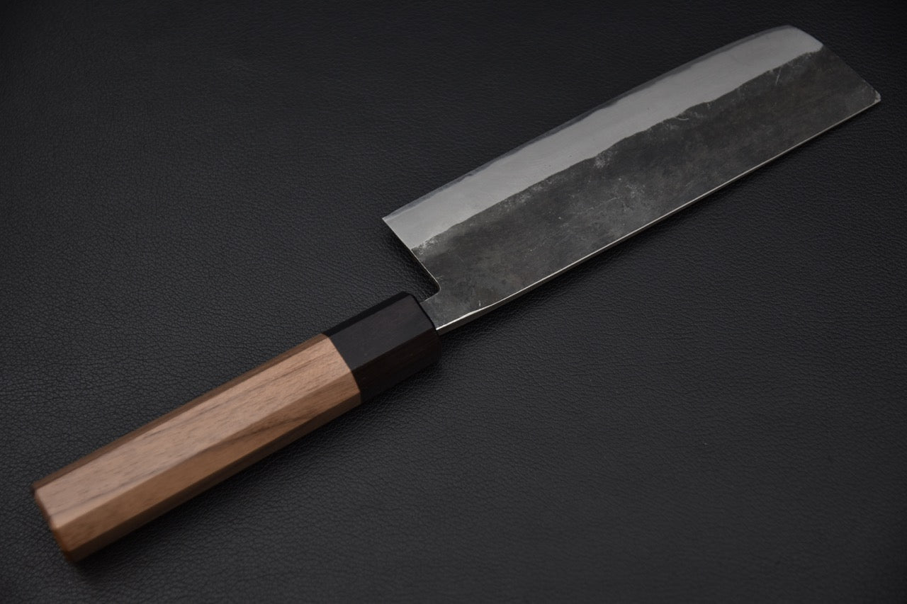Hitohira Harima Forged Aogami #2 Kurouchi Nakiri Walnut