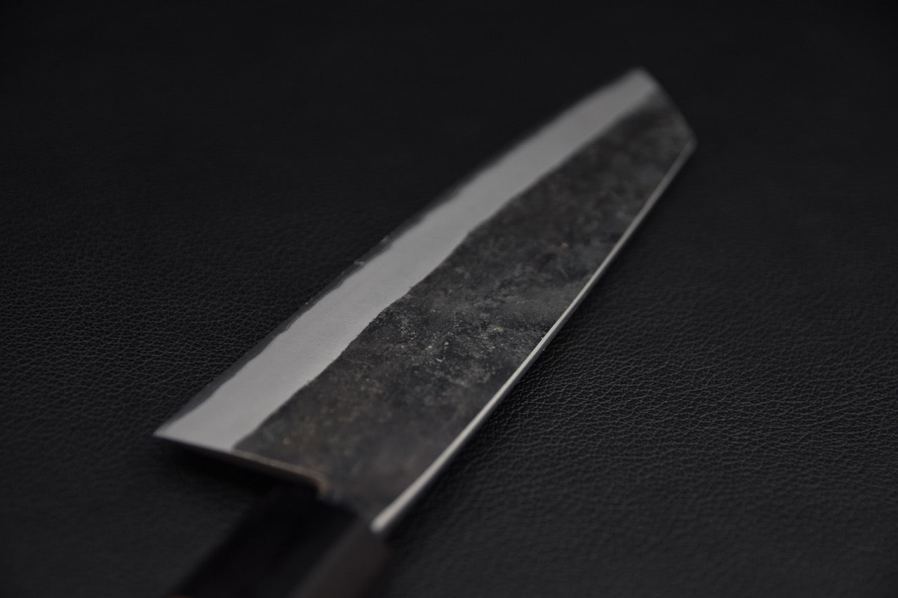 Manche octogonal en noyer du couteau japonais Hitohira Bunka 180 mm