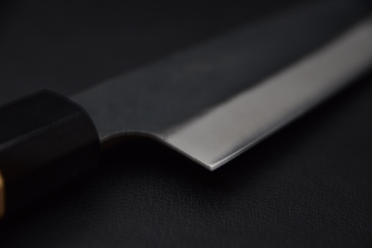 Hitohira Hizen Kurouchi Aogami #1 Stainless Clad Santoku 165mm Ho