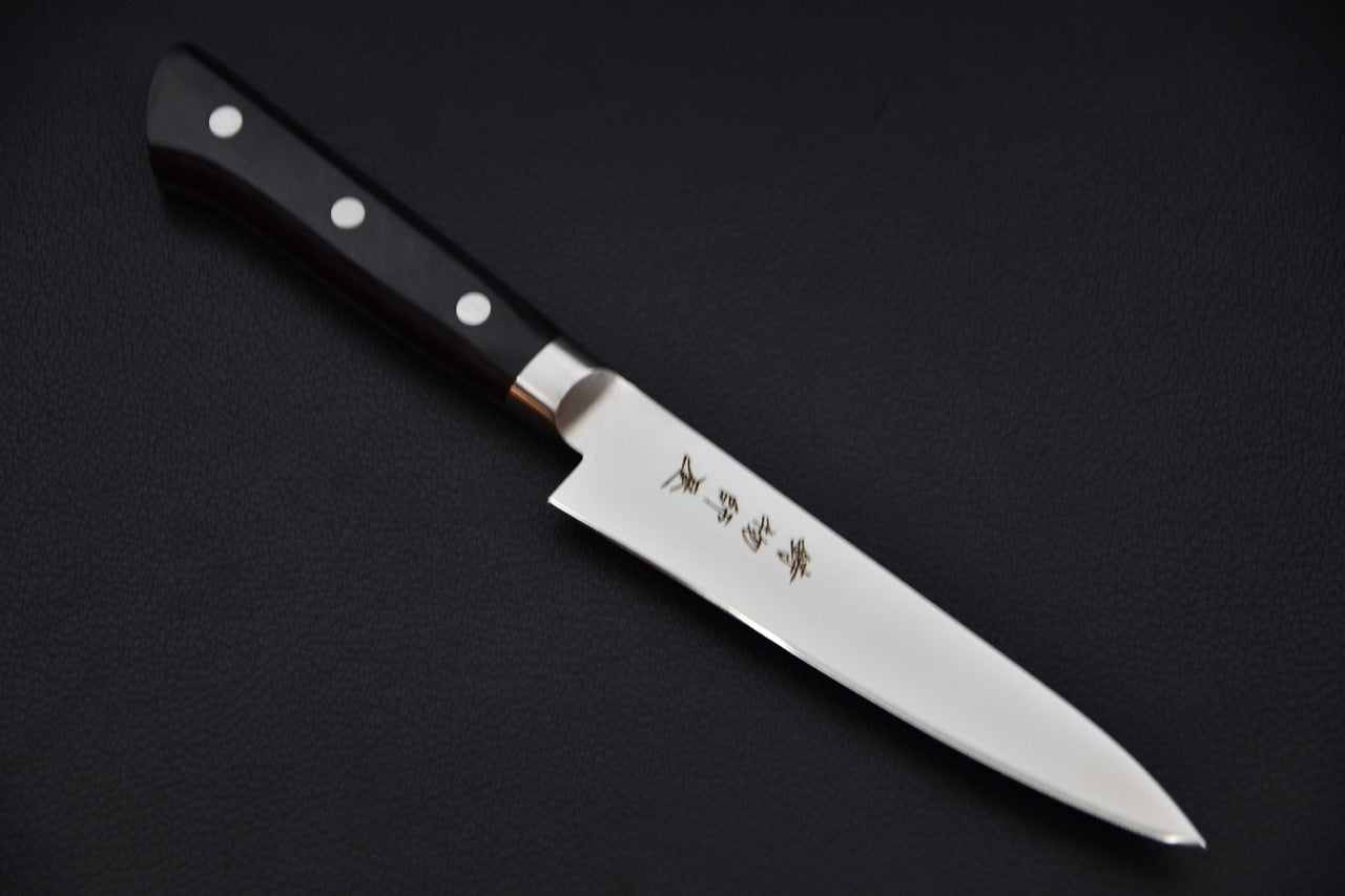 Couteau japonais Hitohira Imojiya Petty 120mm entier, vue latérale